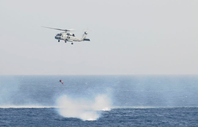 USS Carl Vinson Conducts a Rescue at sea