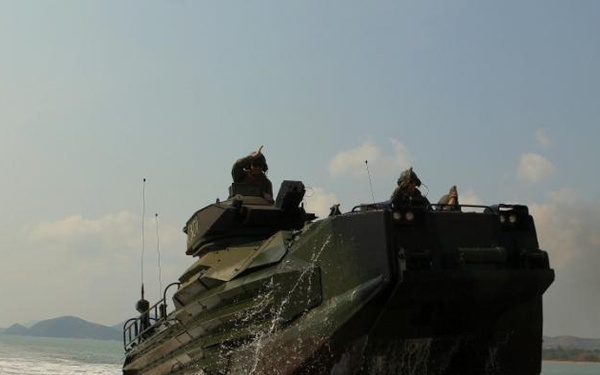 Amphibious assault vehicle demonstration
