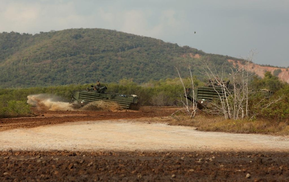 Amphibious assault vehicle demonstration