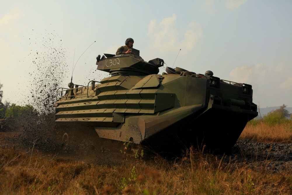 Amphibious assault vehicle demonstration