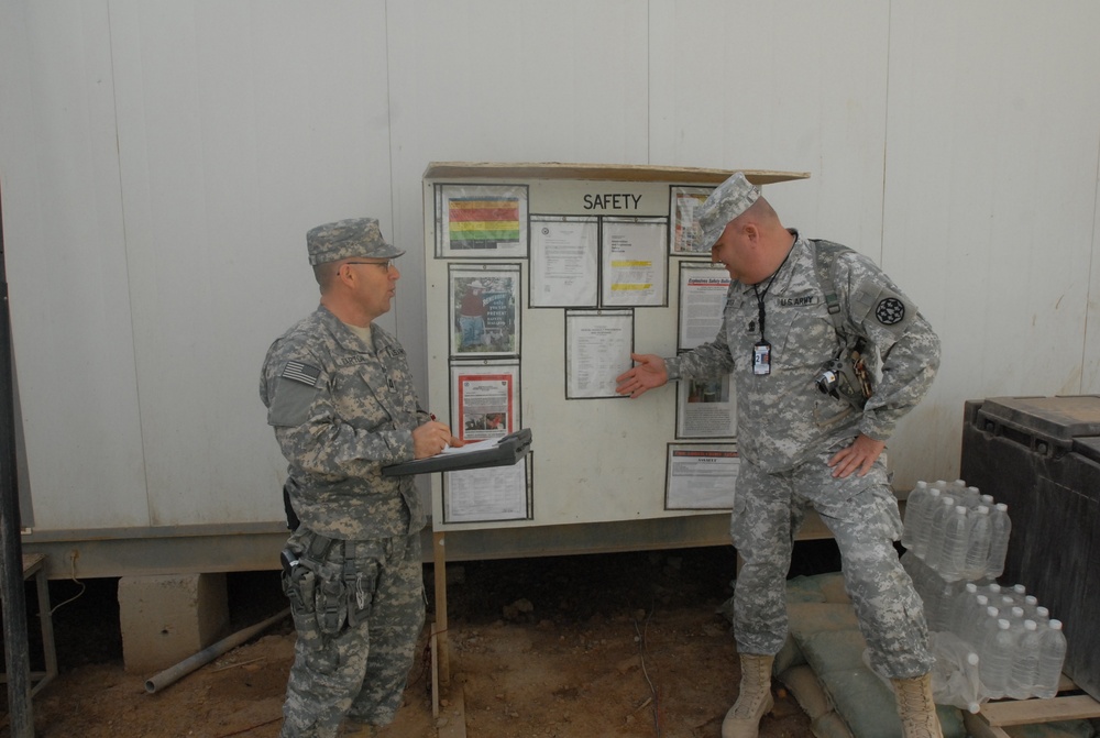 Safety officer applies civilian career skills in Iraq