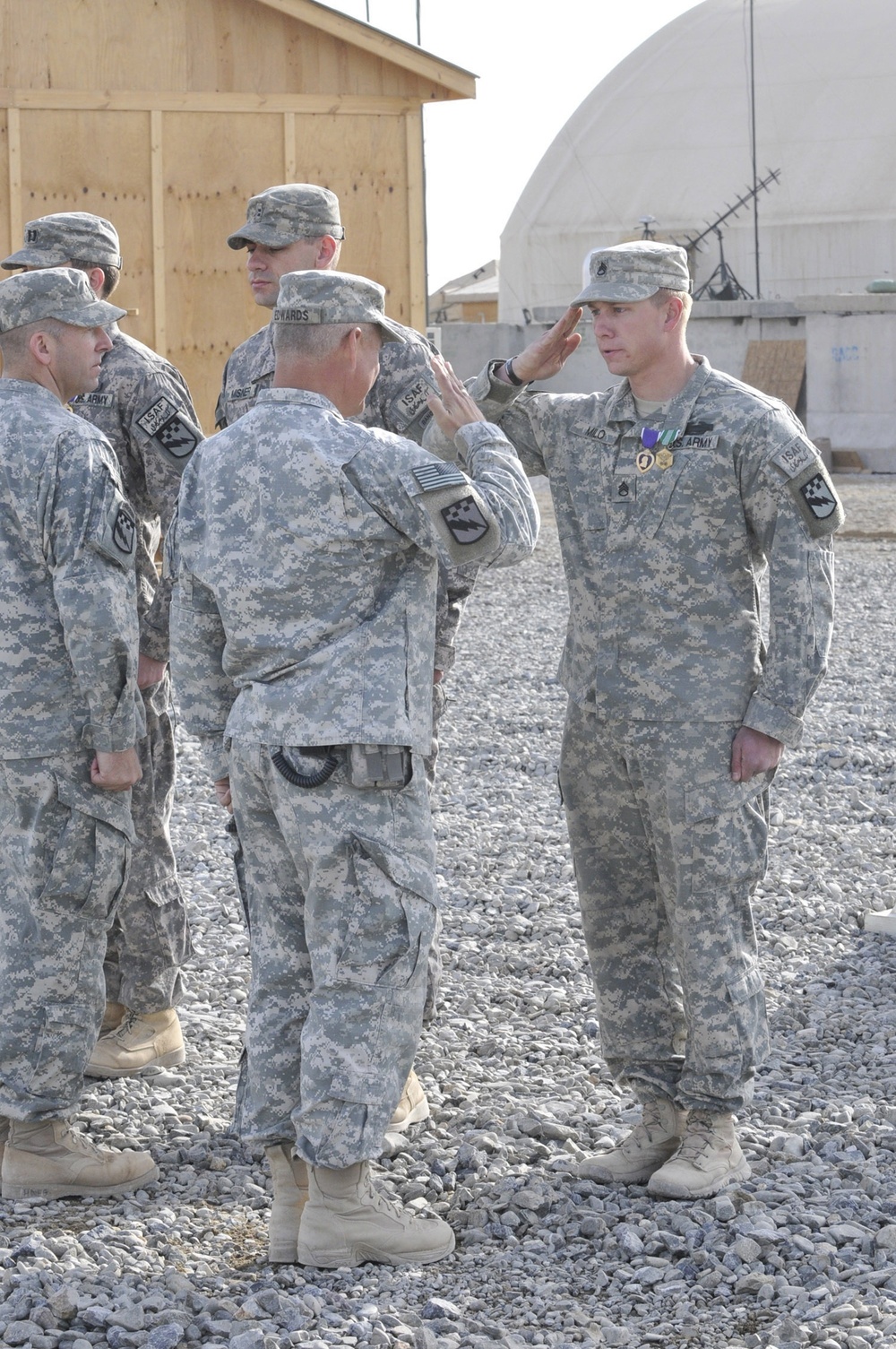 Combined Task Force Lightning Soldiers receive Purple Heart Medal