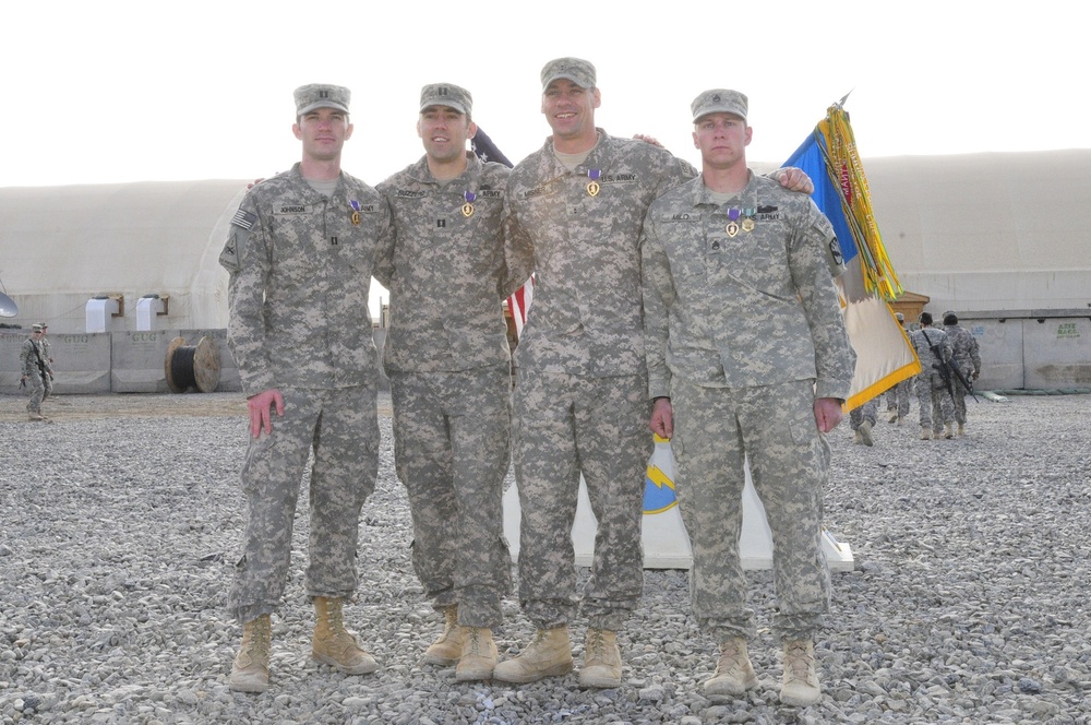 Combined Task Force Lightning Soldiers receive Purple Heart Medal