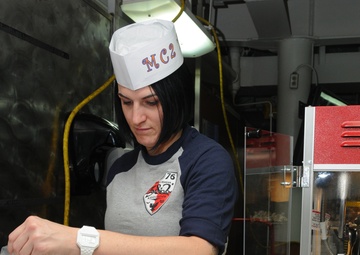 Ronald Reagan sailors celebrate 100th birthday, watch Super Bowl