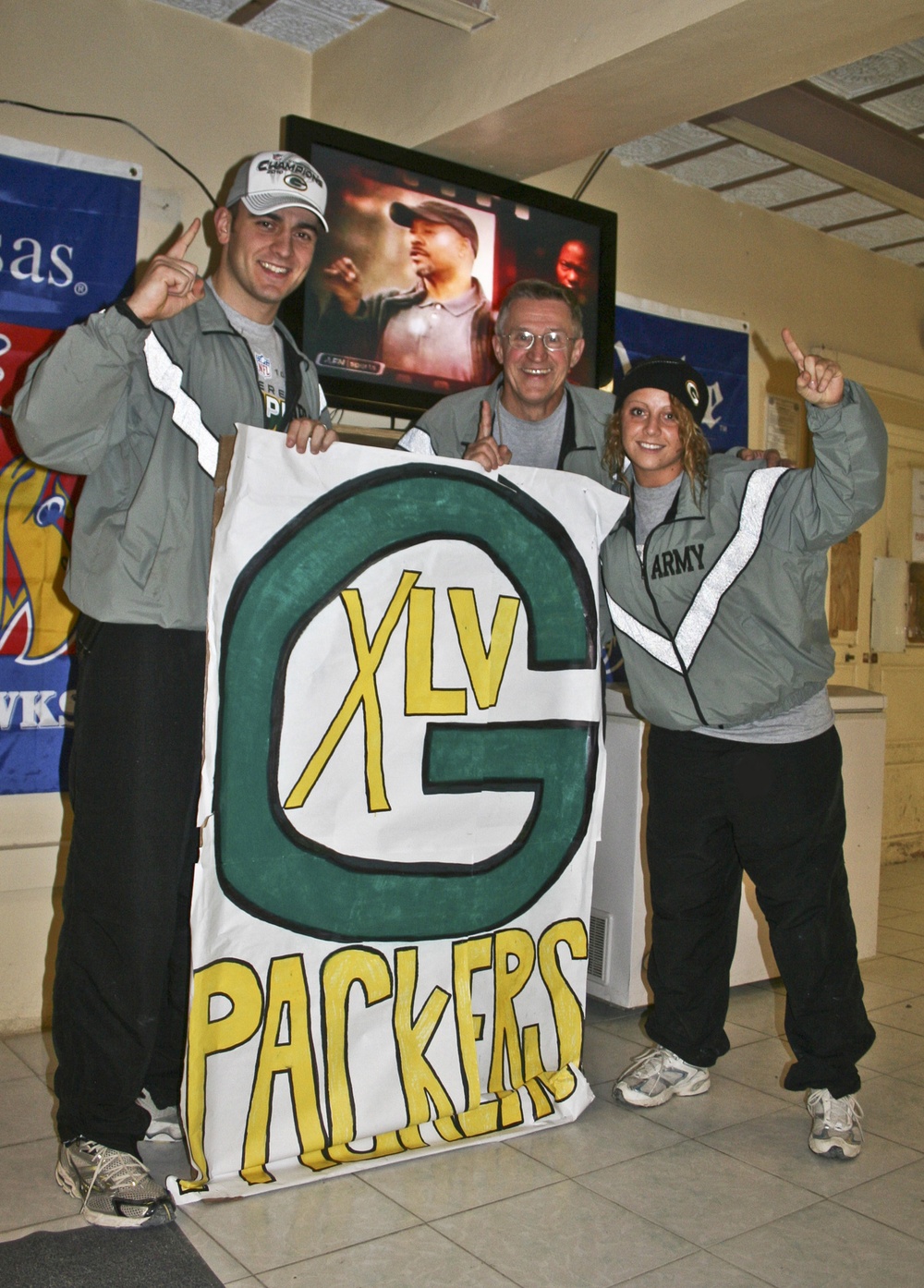 Iowa National Guard Soldiers cheer Packers to victory from Afghanistan