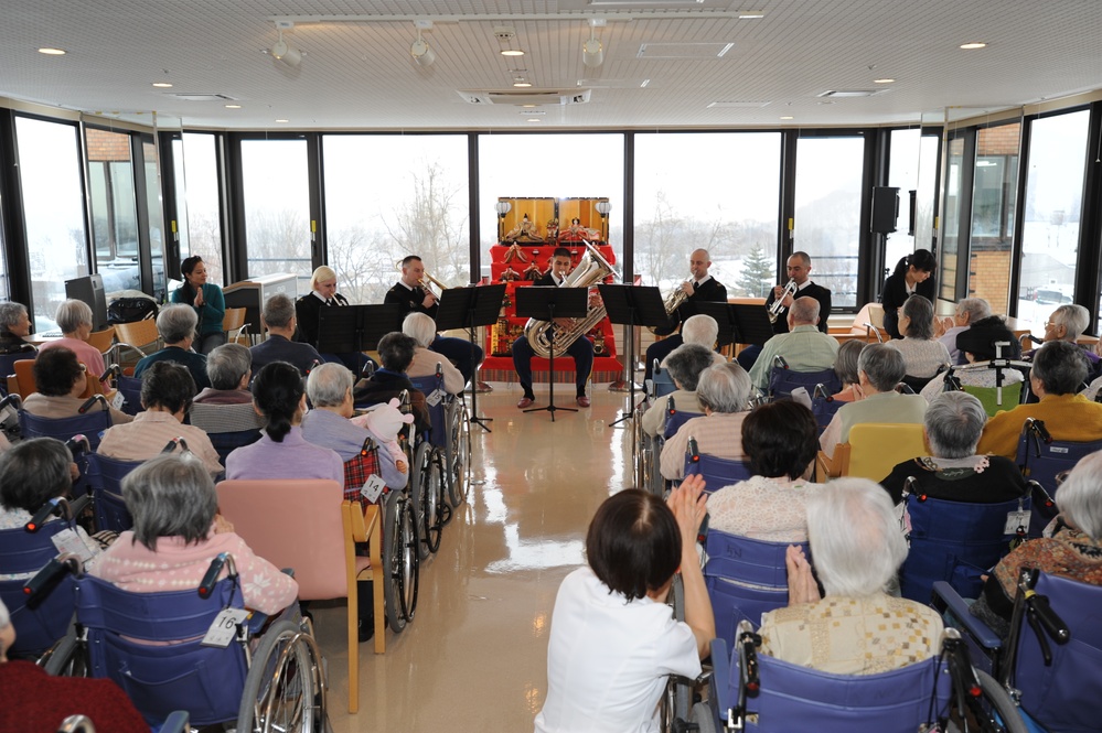 US Army Camp Zama Band Plays for Elderly in Japan