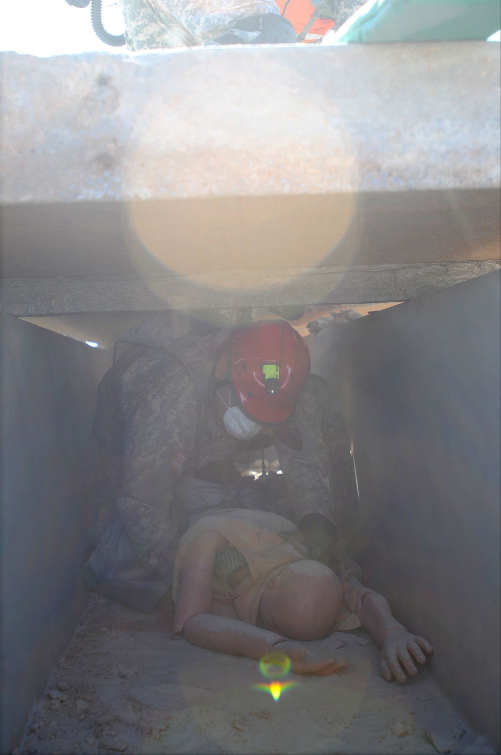 836th Engineer Company participate in a collapsed structure extraction exercise