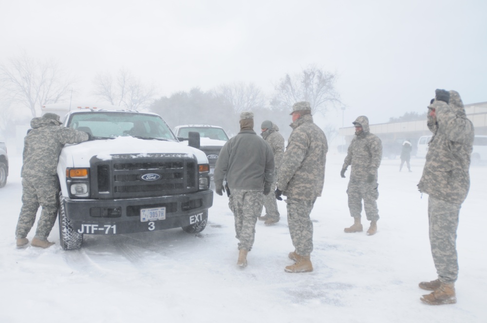 Soldiers continue Super Bowl support mission despite winter storm
