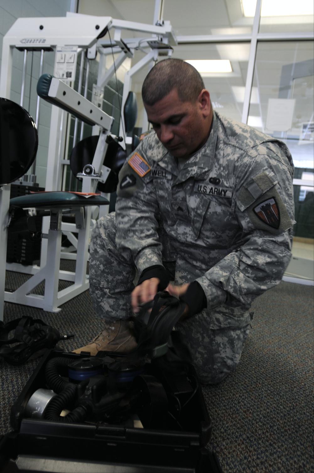 Soldier performs essential equipment check