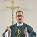 Father Magnuson gives sermon