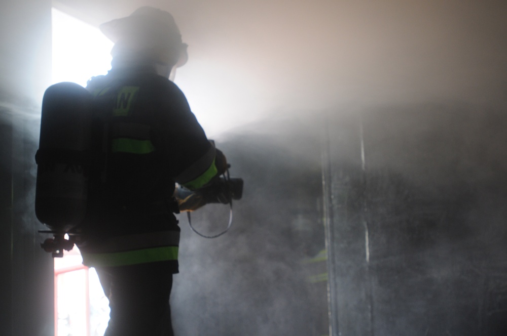 Afghan fire fighters learn new fighting techniques