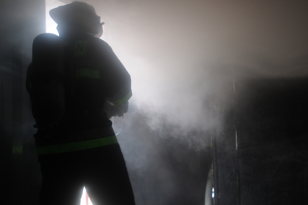 Afghan fire fighters learn new fighting techniques