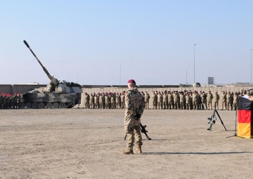 TF Kunduz outgoing commander addresses troops at change of command