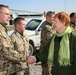 Finnish President Tarja Halonen meets troops in Afghanistan