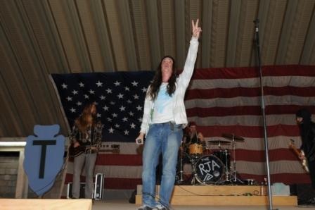 Red Jumpsuit Apparatus entertains the troops at COB Basrah