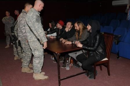 Red Jumpsuit Apparatus entertains the troops at COB Basrah