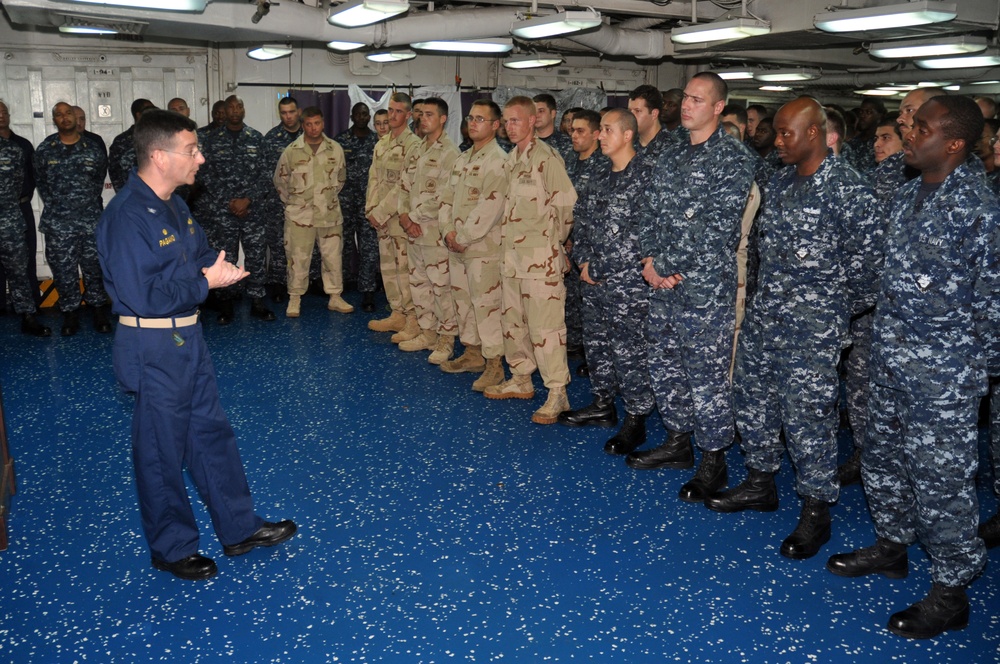 All-Hands Call Aboard the USS Ponce