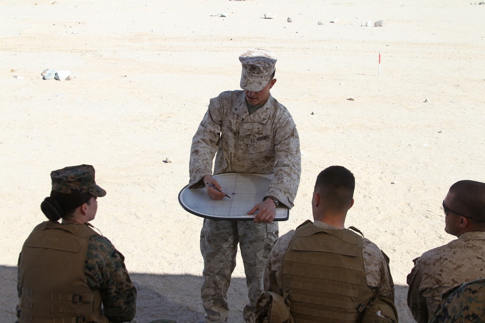 HQBN NCOs join 2/7 in mortars course