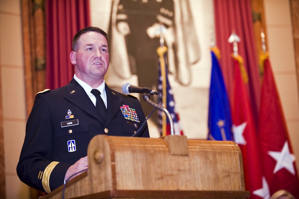 Indiana Guardsman Earns General Officer Star, Indianapolis War Memorial