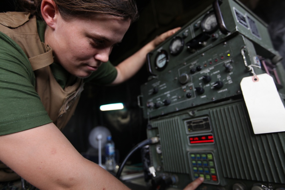 Marine Wing Communications Squadron 18 keeps Marine Aircraft Group 36 connected during Cobra Gold 2011