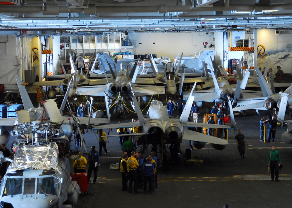 USS Ronald Reagan action