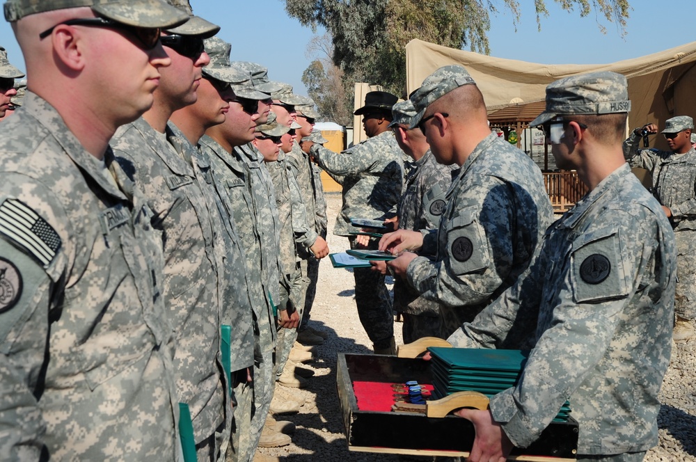 Combat action badge ceremony