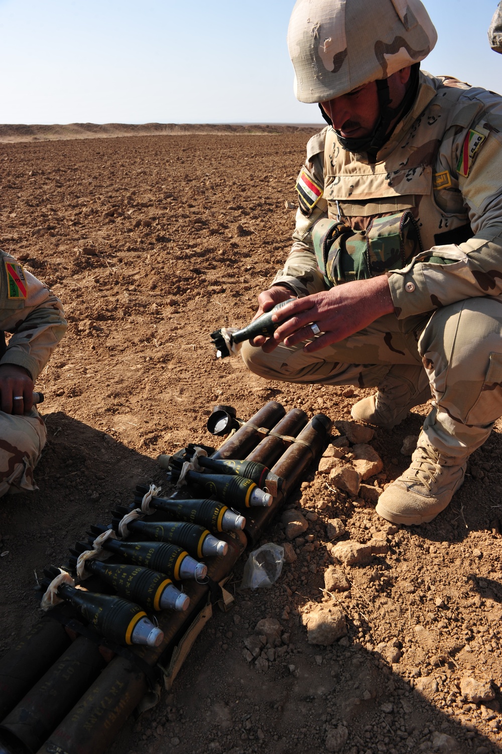 Mortar training in Mosul