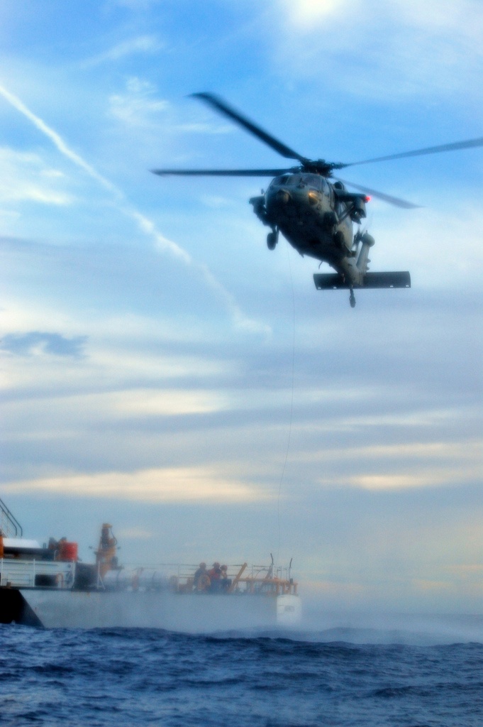 Coast Guard and Navy conduct search and rescue training