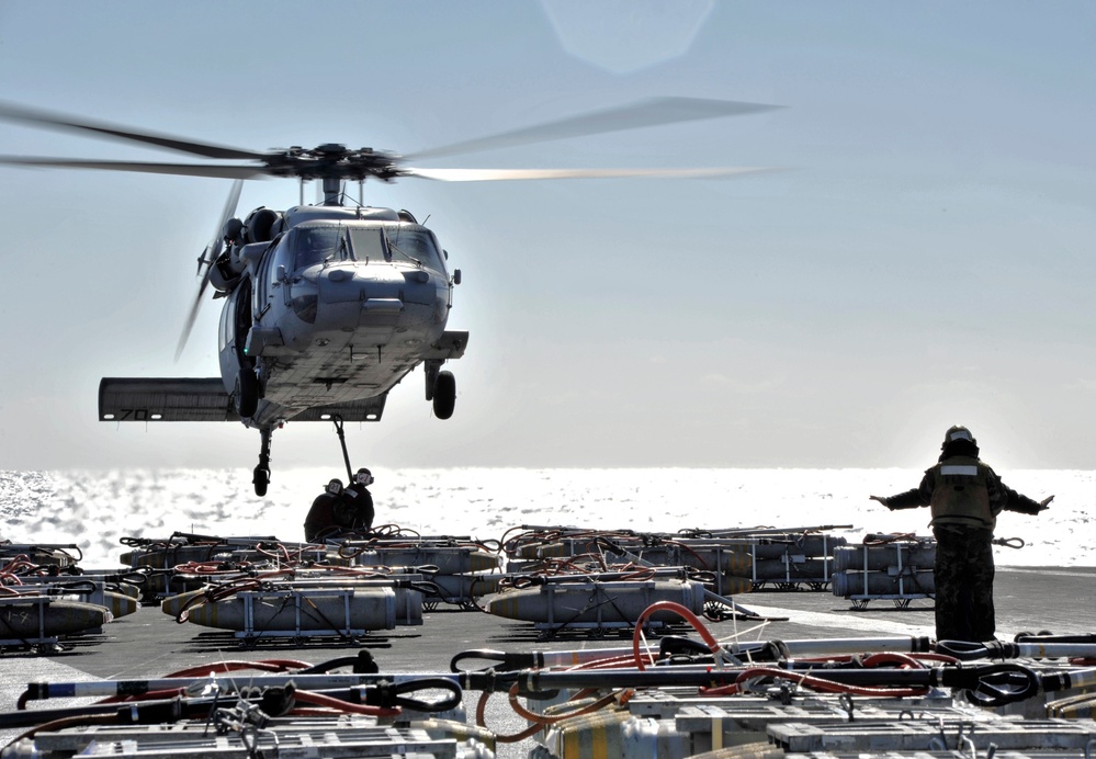 USS Harry S. Truman takes on supplies