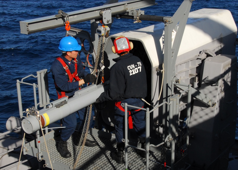 Missile Upload Aboard the USS Ronald Reagan