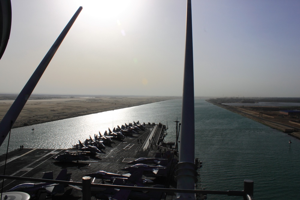 USS Enterprise in the Suez Canal