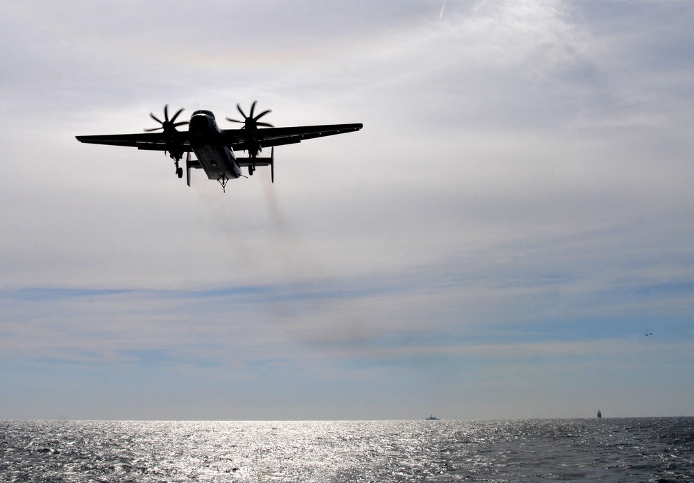 C-2 Greyhound Prepares for Landing Aboard the USS George H.W. Bush