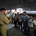 Cmd. Becker Gives Tour of High Speed Vessel Swift to Students