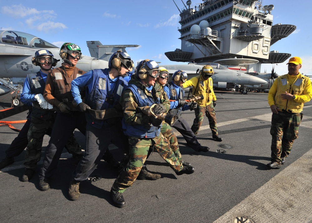 USS Enterprise Sailors Undergo Training and Qualifications