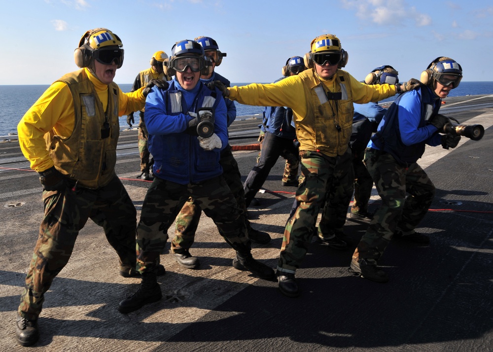 USS Enterprise Sailors Undergo Training and Qualifications