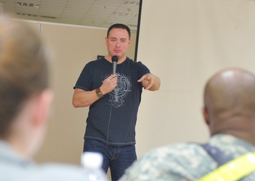 Lars Callieou calls out crowd members