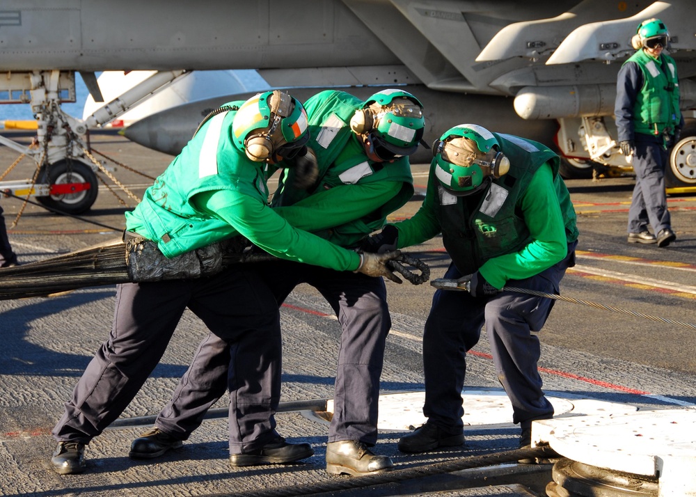 USS Ronald Reagan Flight Deck Drills