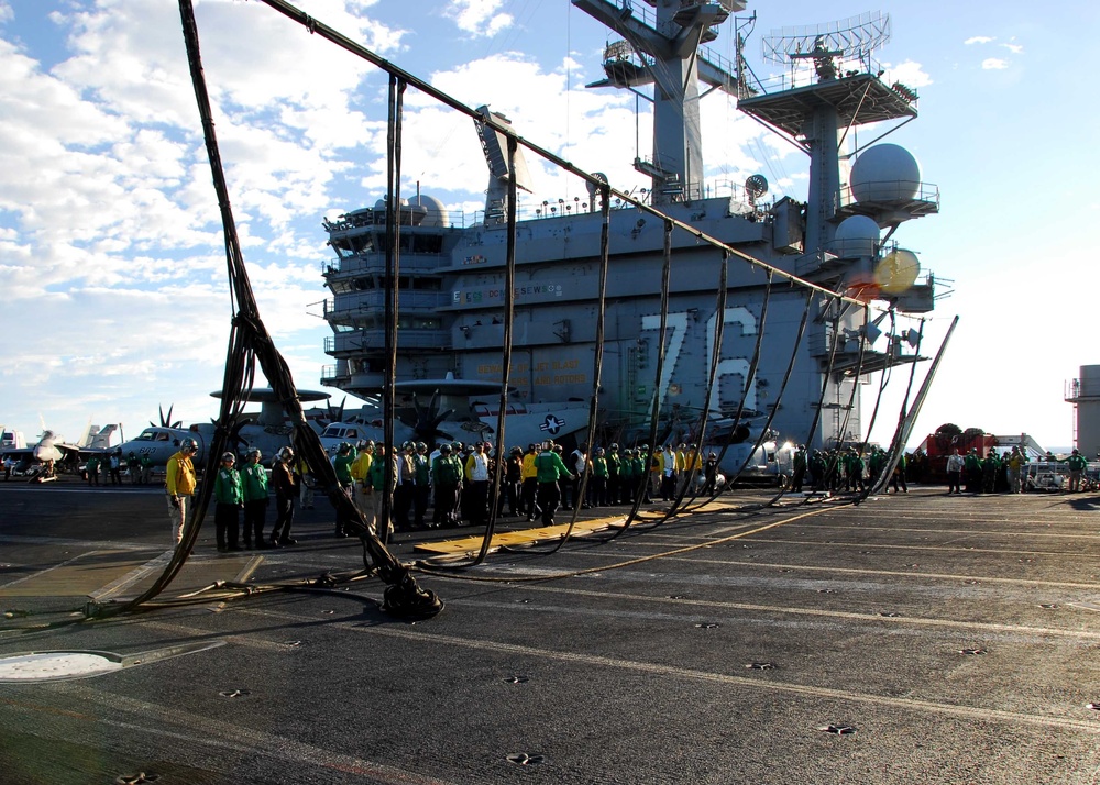 USS Ronald Reagan Flight Deck Drills