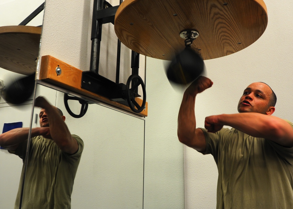 Senior Airman Kent Brinson Jr-Armed Forces Boxing Championship heavyweight fight 4 of