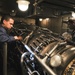 USS Anzio Sailors Check Gas Turbine Engine