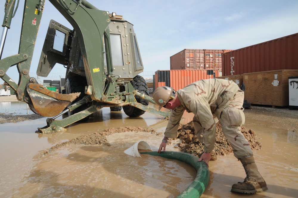 Seabees Pump out a Lake of Standing Water