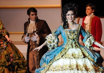 Soceity of Martha Washington Debutantes promenade during pageant