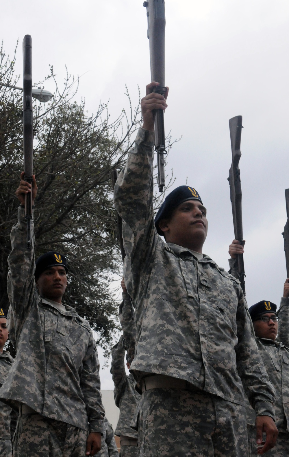 Participants prepare to march in the Anheuser-Busch Washington's Birthday Parade in Laredo