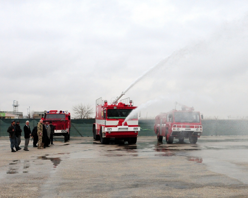Afghan fire trucks demonstrate capability