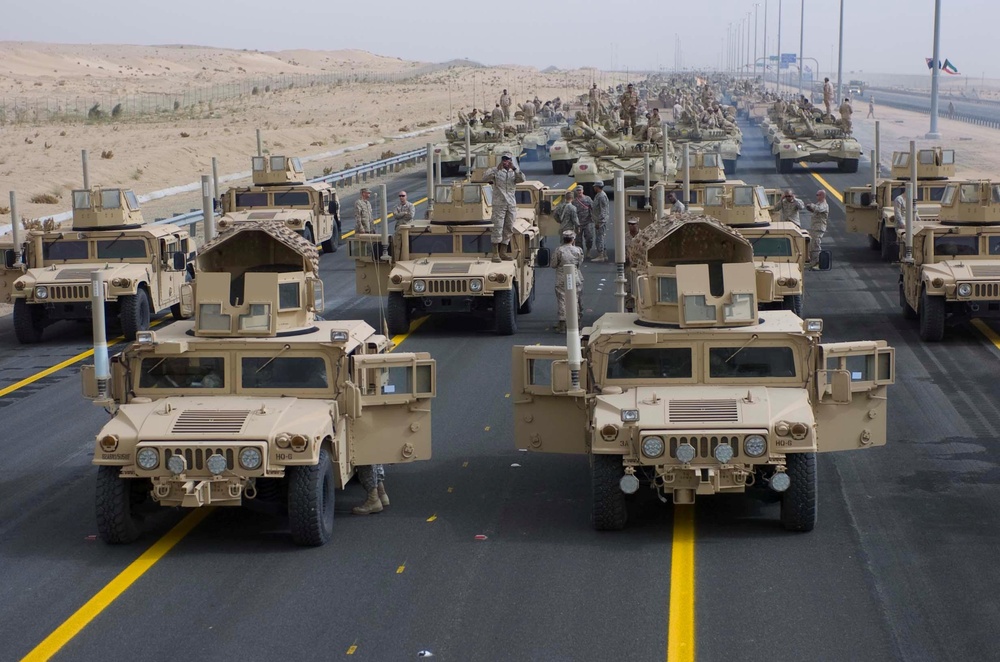 US Military rehearses for Kuwait's 50-20 Parade