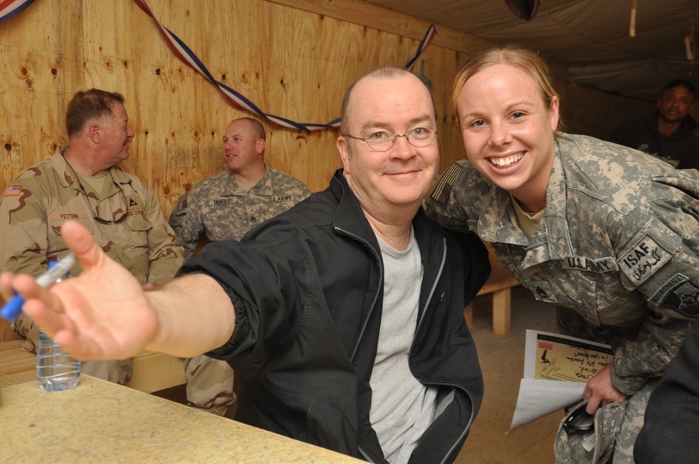 Comics on Duty World Tour at Kandahar Air Field, Afghanistan