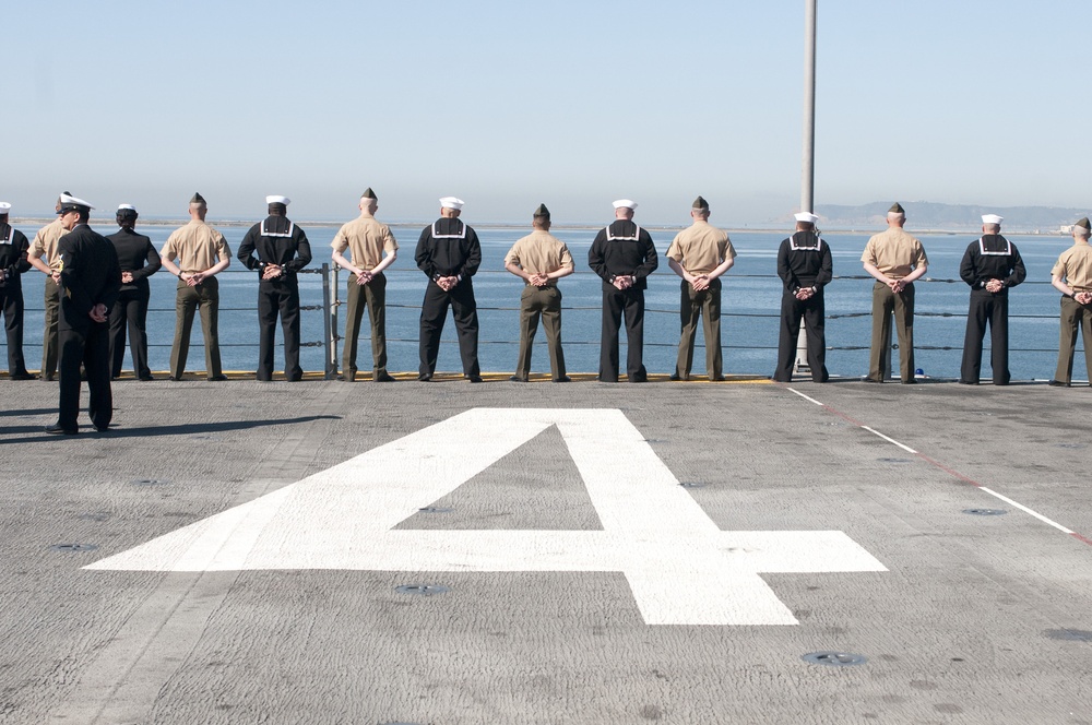 USS Boxer departs San Diego
