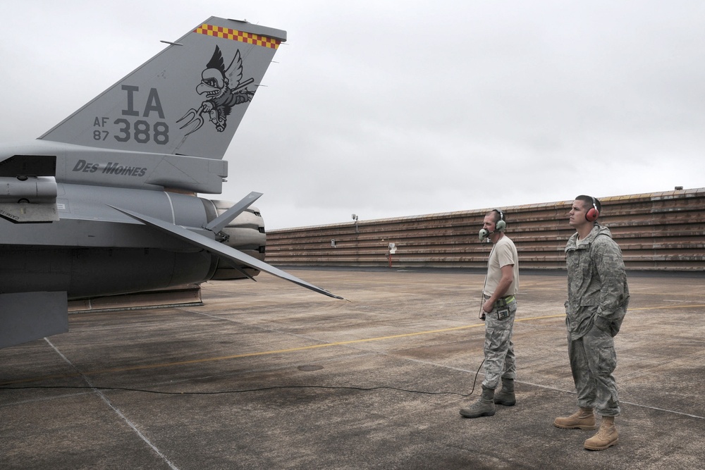 132FW launches first flight in history with the Royal Australian Air Force.