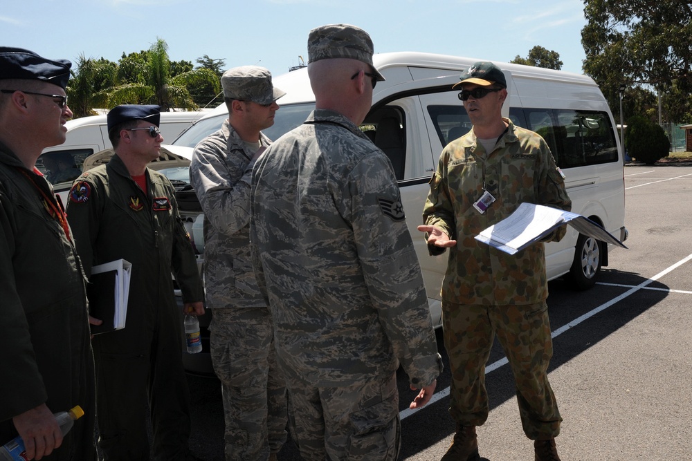 Australian Air Force teaches 132nd and 185th how to drive on the "wrong" side of the road.