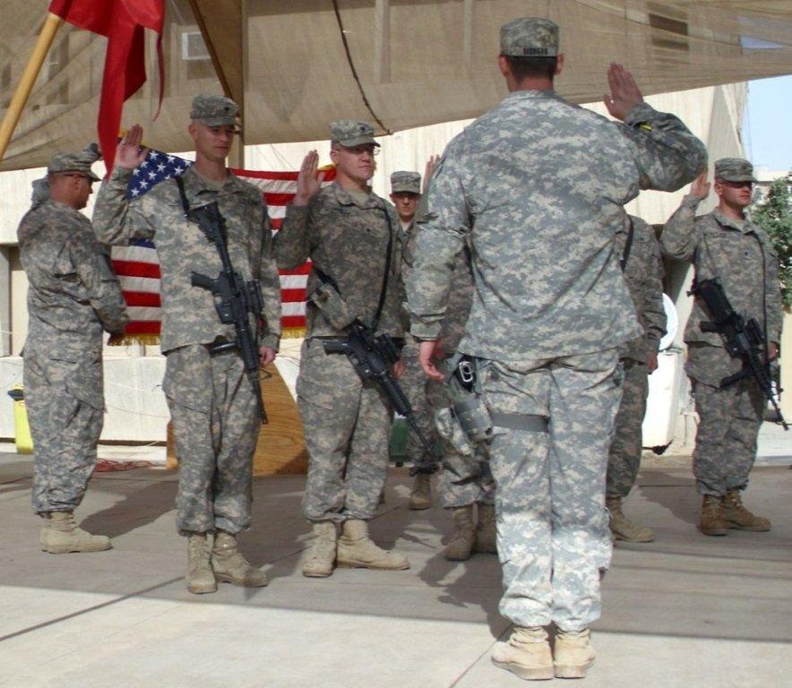 ‘First Lightning’ Battalion soldiers continue to reenlist while deployed